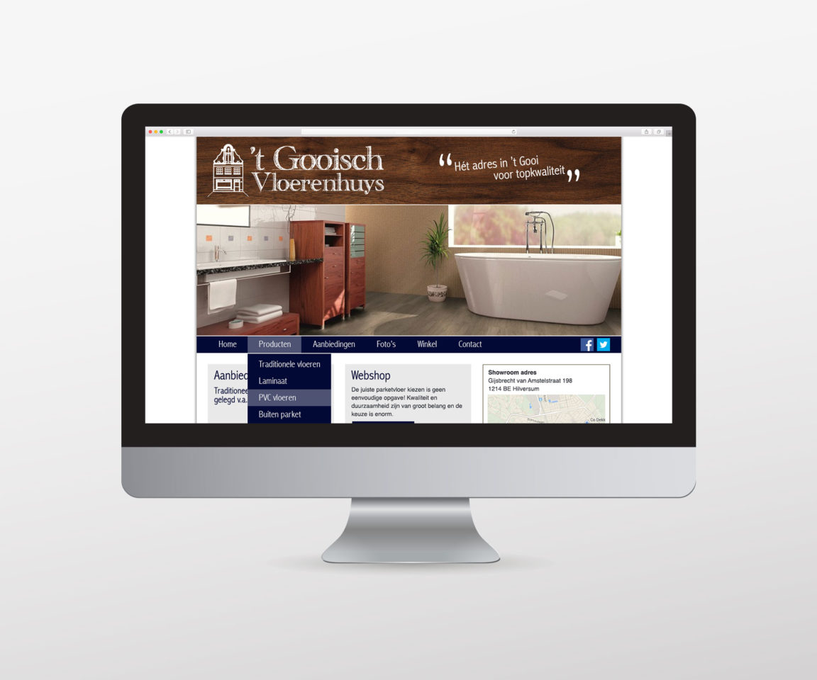 Website ’t Gooisch Vloerenhuys Hilversum